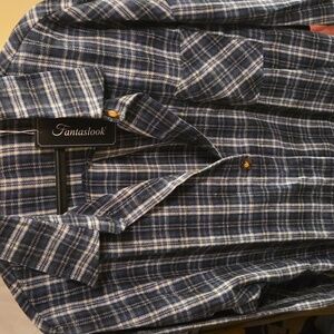 Blue & white NWT Flannel